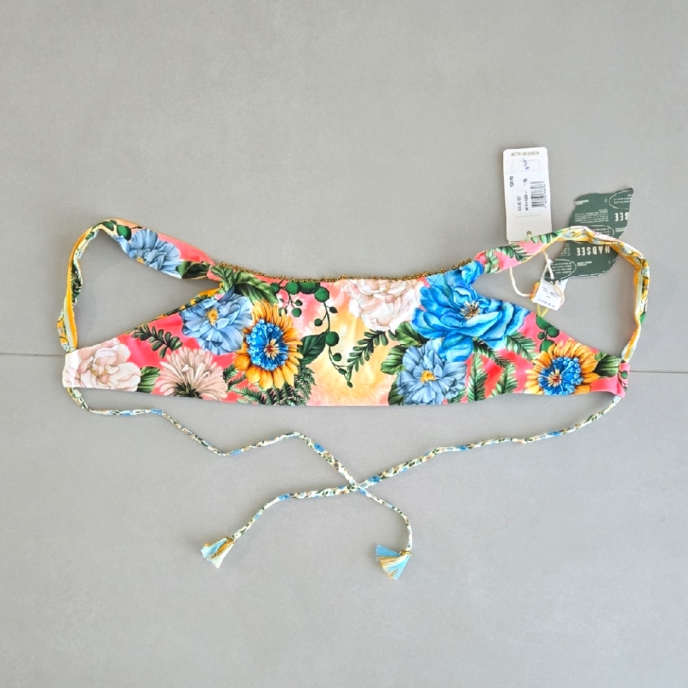 NWT! Agua Bendita Sele Reversible Bikini Top in Yellow - Picture 4 of 8